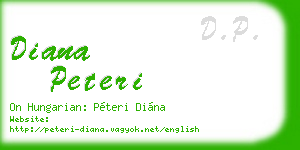 diana peteri business card